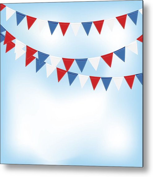 Party Background With Flags Vector Illustration Metal Print 493x572 Party Background With Flags Vector Illustration Metal Print