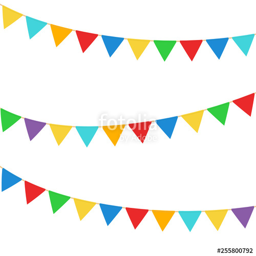 Party Flags Vector Iilustration Flat Design Vector Stock 500x500 Party Flags Vector Iilustration Flat Design Vector Stock