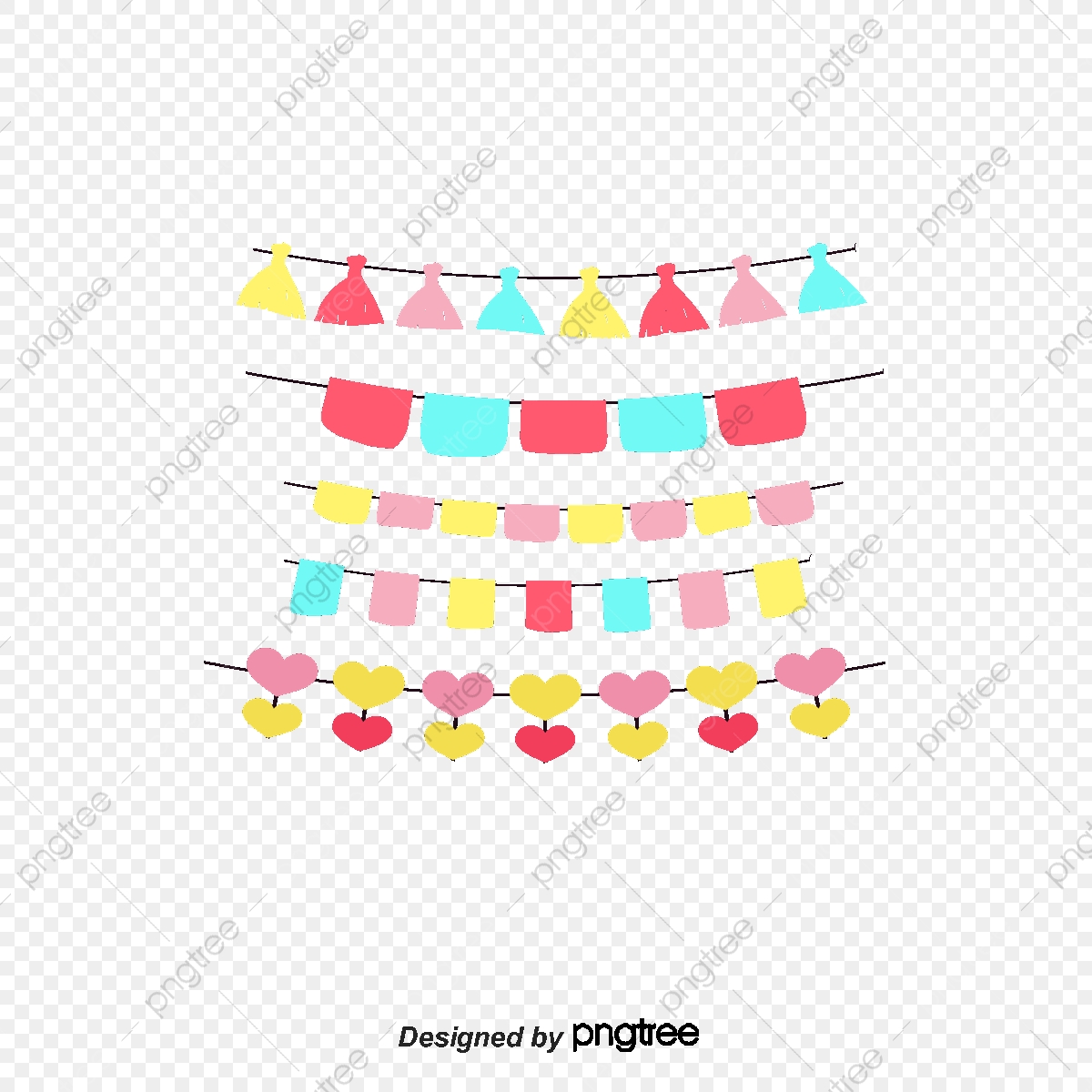 1200x1200 Colorful Party Party Decoration Flags, Vector Material, Party Flag