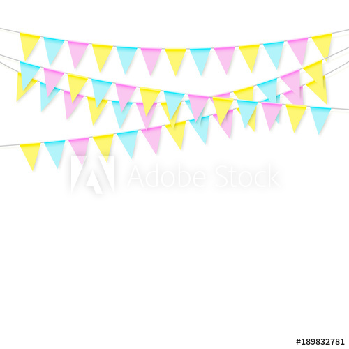 Colorful Realistic Soft Colorful Flag Garland With Shadow 500x500 Colorful Realistic Soft Colorful Flag Garland With Shadow