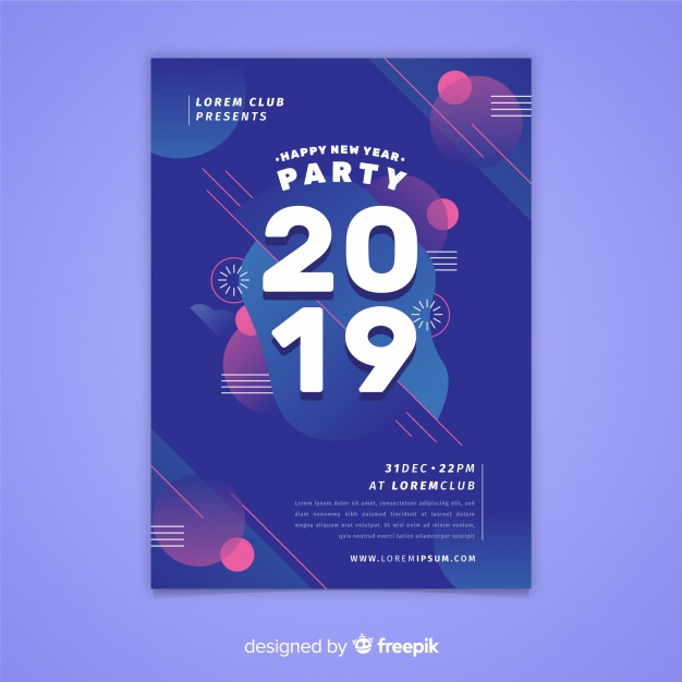 626x626 New Year Party Flyer Vector Free Download