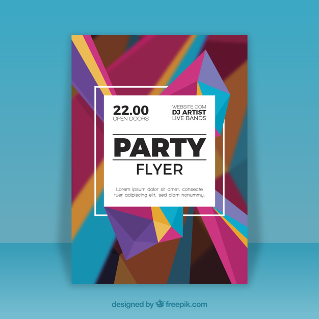 626x626 Party Flyer Template Vector Free Download