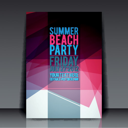 500x500 Summer Beach Party Flyer Free Vector Graphic Download