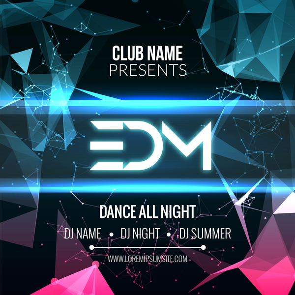 600x600 Club Music Party Flyer Vectors Free Download
