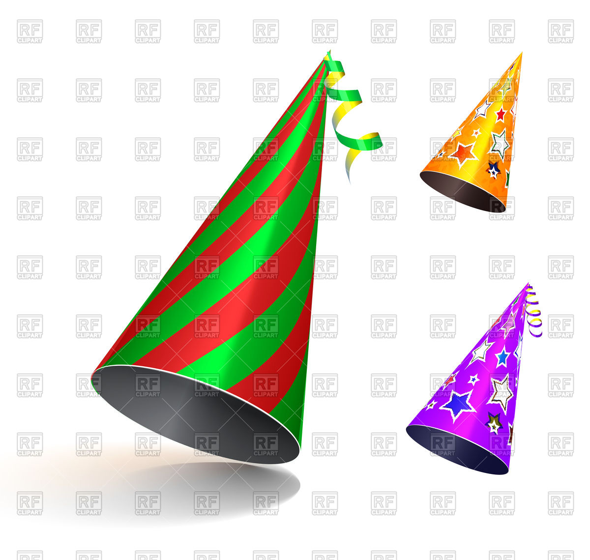 1200x1139 Colorful Party Hats Vector Image Of Objects