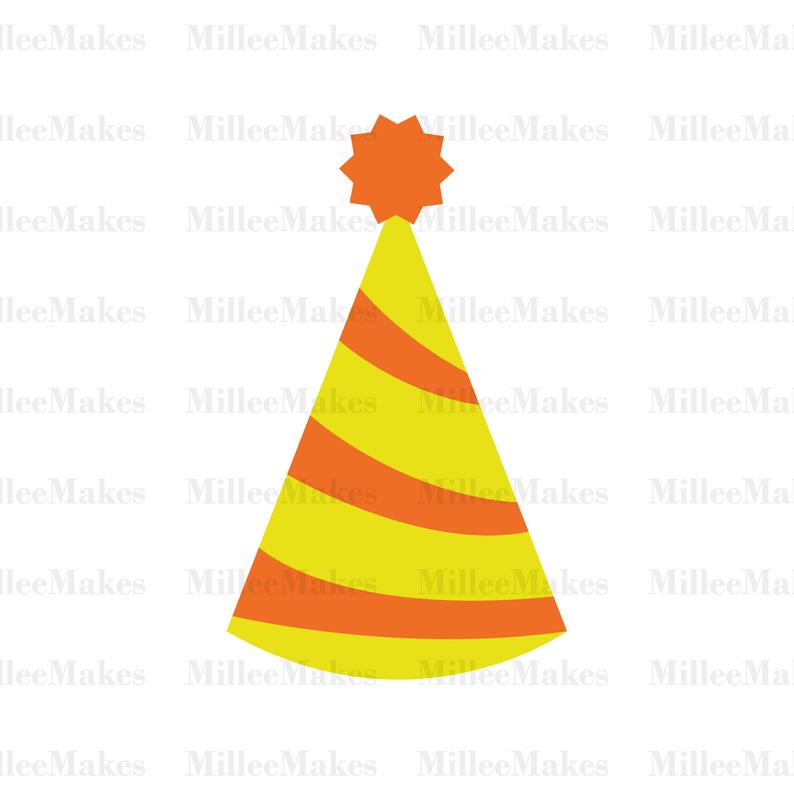 794x794 Party Hat Vector Birthday Clipart Htv Vinyl Etsy