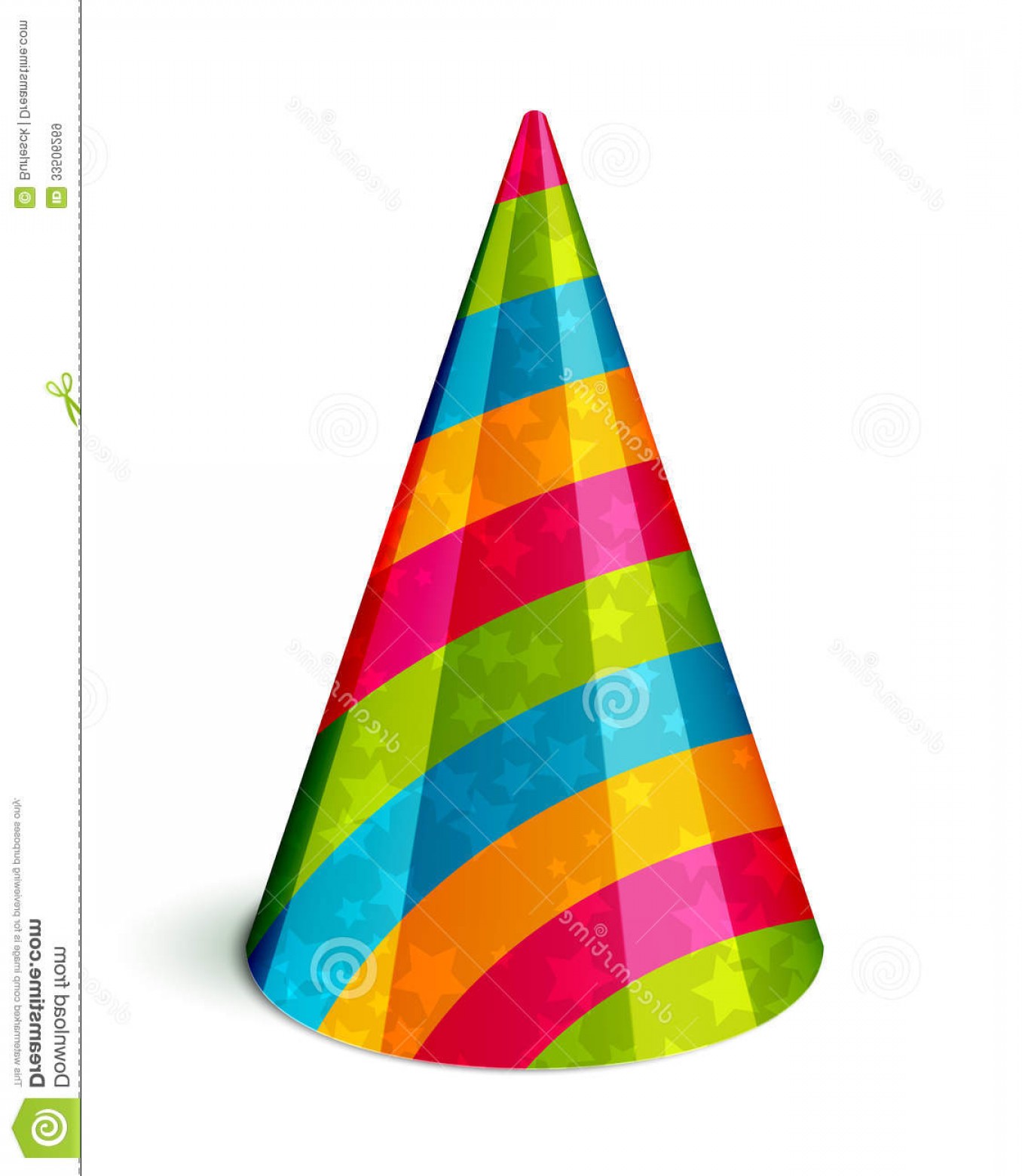 1356x1560 Royalty Free Stock Images Party Hat Vector Stripes Stars White