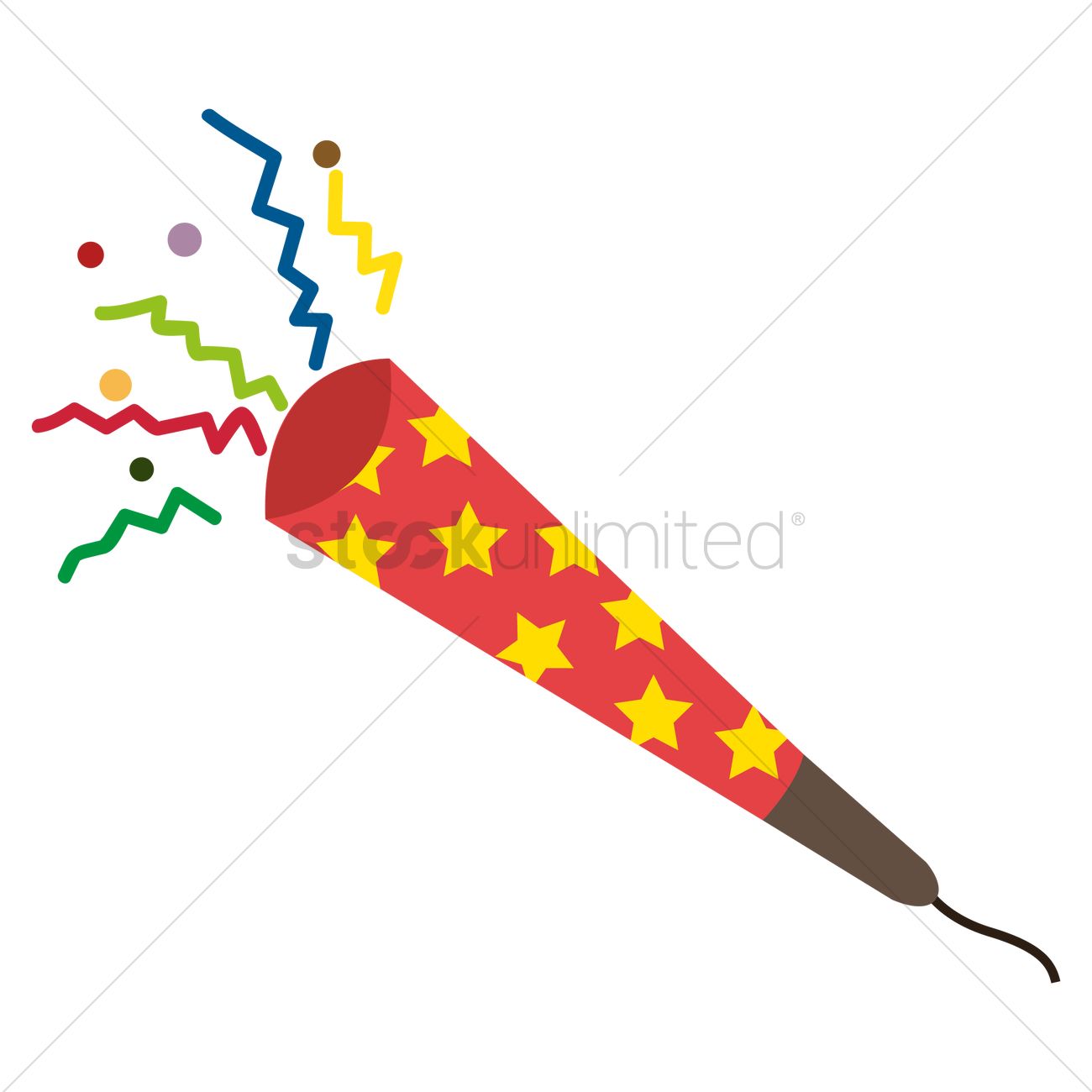 1300x1300 Free Party Horn Vector Image