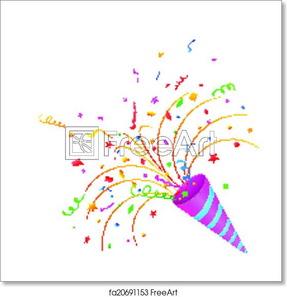 561x581 Free Art Print Of Party Horn Blower Easy To Edit Vector