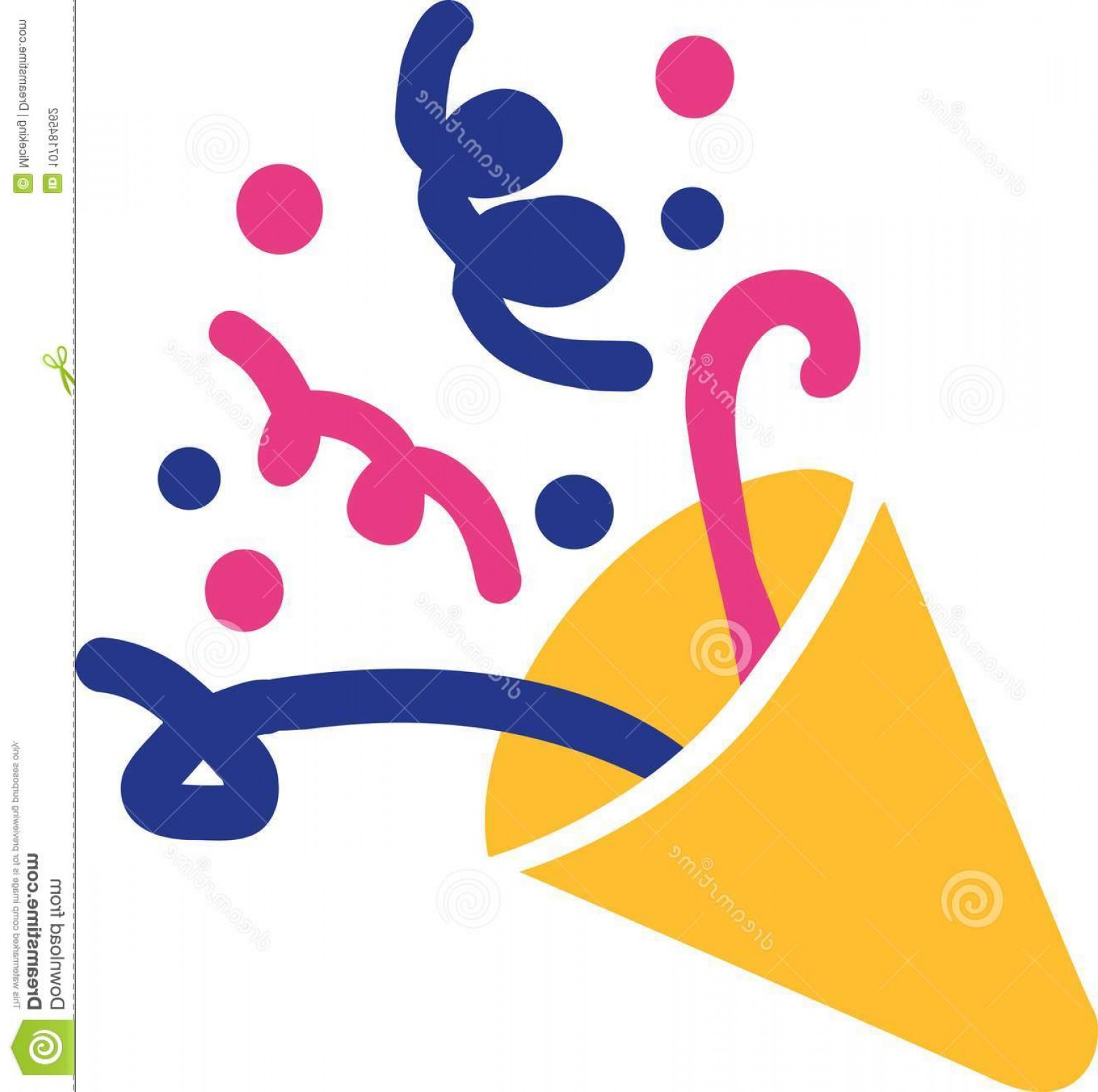 1569x1560 Party Horn Symbol Confetti Vector Party Horn Symbol Confetti Image