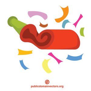 300x300 Party Blower With Confetti Vector Image Various Vectors