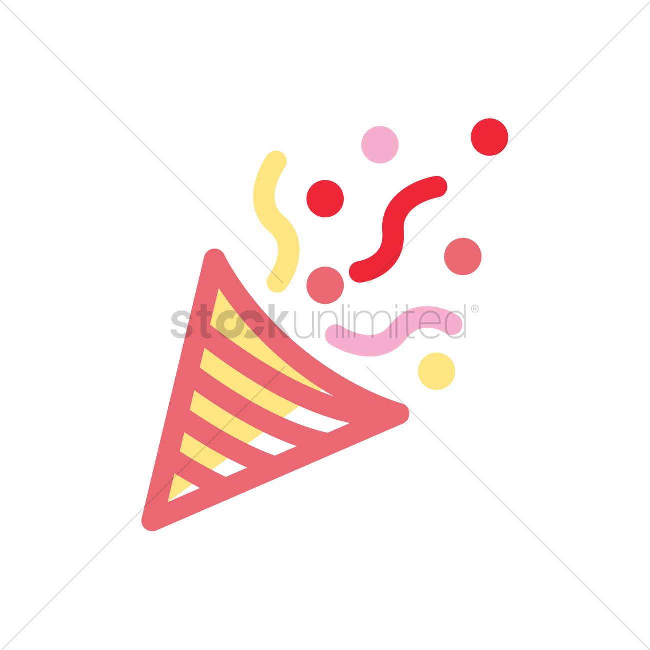 1300x1300 Party Horn Vector Image