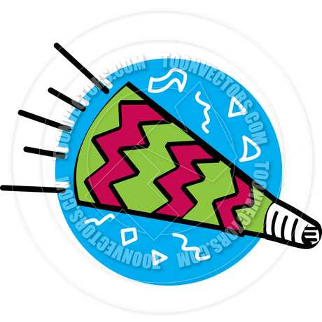 460x460 Cartoon Party Horn Vector