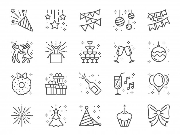 Colored Party Icons Vector Free Download 626x469 Colored Party Icons Vector Free Download