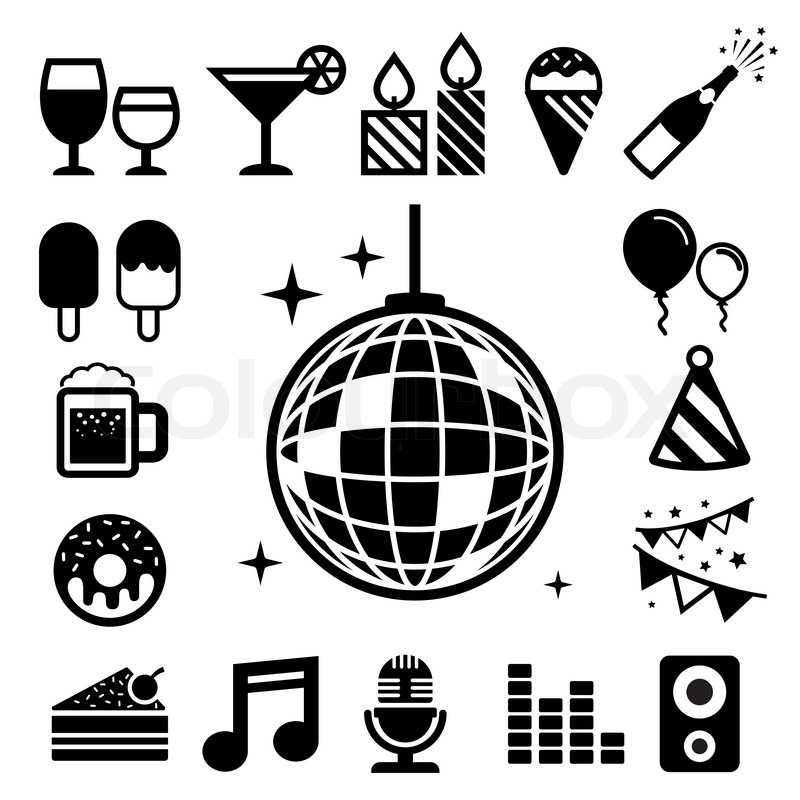 Party And Celebration Icon Set Stock Vector Colourbox 800x800 Party And Celebration Icon Set Stock Vector Colourbox