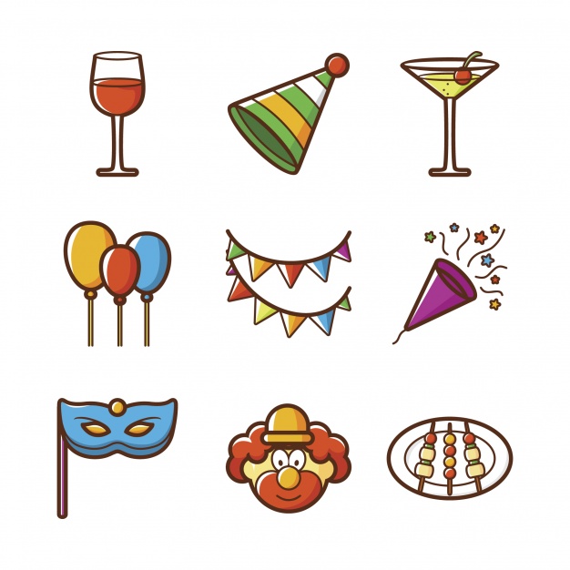 Party Icon Collection Vector Free Download 626x626 Party Icon Collection Vector Free Download