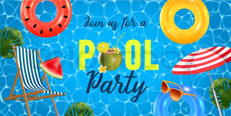 Pool Party Invitation Vector Stock Vector Colourbox 800x401 Pool Party Invitation Vector Stock Vector Colourbox