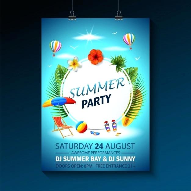 Summer Party Invitation Template Invitation Vector Premium 626x626 Summer Party Invitation Template Invitation Vector Premium