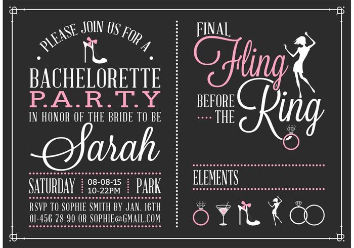 Bachelorette Party Invitation Vector 700x490 Bachelorette Party Invitation Vector