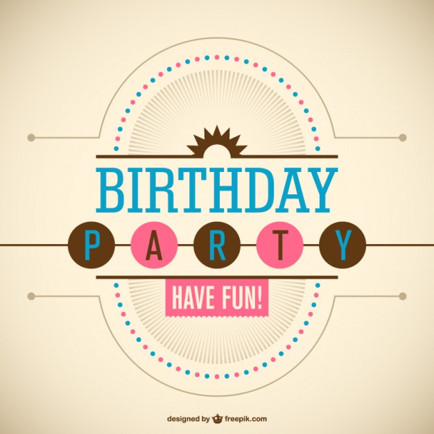 Birthday Party Invitation Vector Free Download 626x626 Birthday Party Invitation Vector Free Download