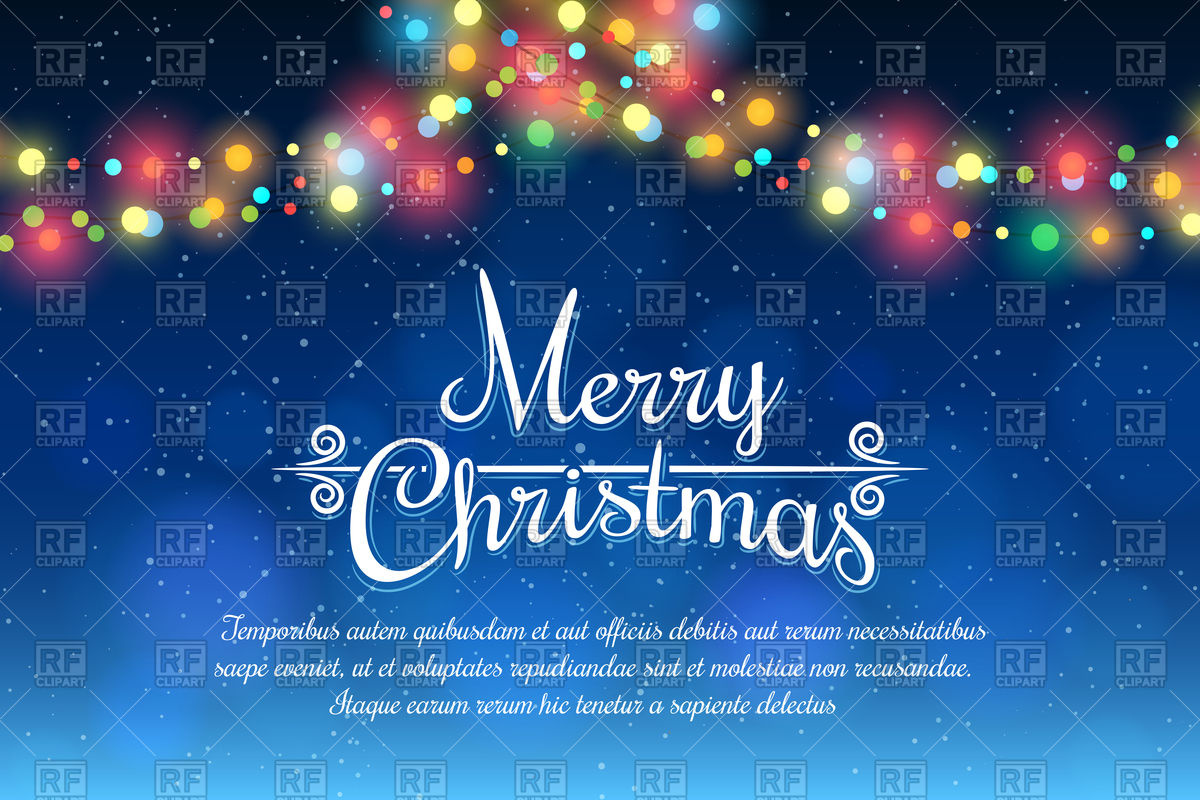 Merry Christmas Bokeh Background With Party Lights Vector Image 1200x800 Merry Christmas Bokeh Background With Party Lights Vector Image