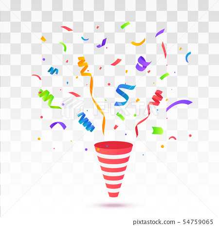 450x465 Vector Confetti Party Popper