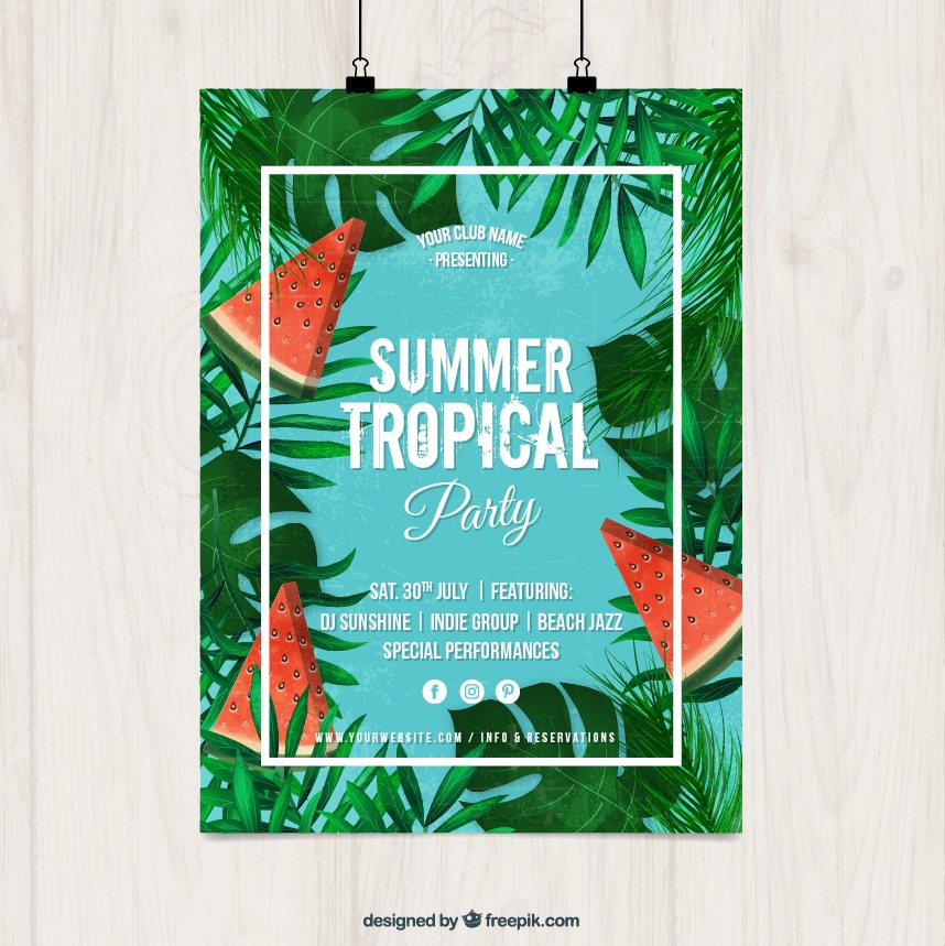 Summer Party Posters 858x859 Summer Party Posters