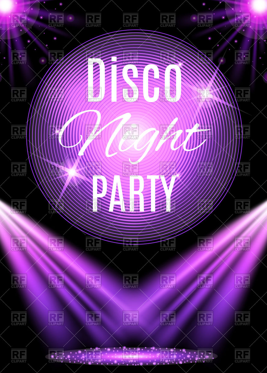 Disco Night Party Poster Vector Image Of Backgrounds, Textures 860x1200 Disco Night Party Poster Vector Image Of Backgrounds, Textures