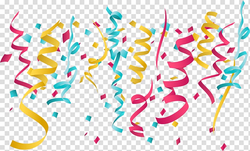 800x484 Pink, Yellow, And Teal Confetti Paper Ribbon Party Birthday