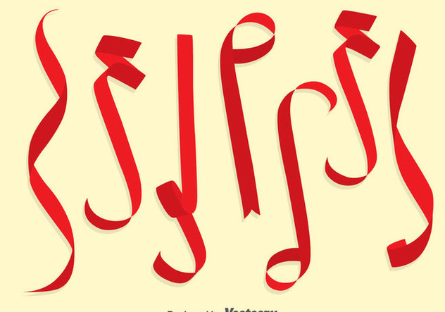 632x443 Red Party Ribbon Vector Set Free Vector Download Cannypic