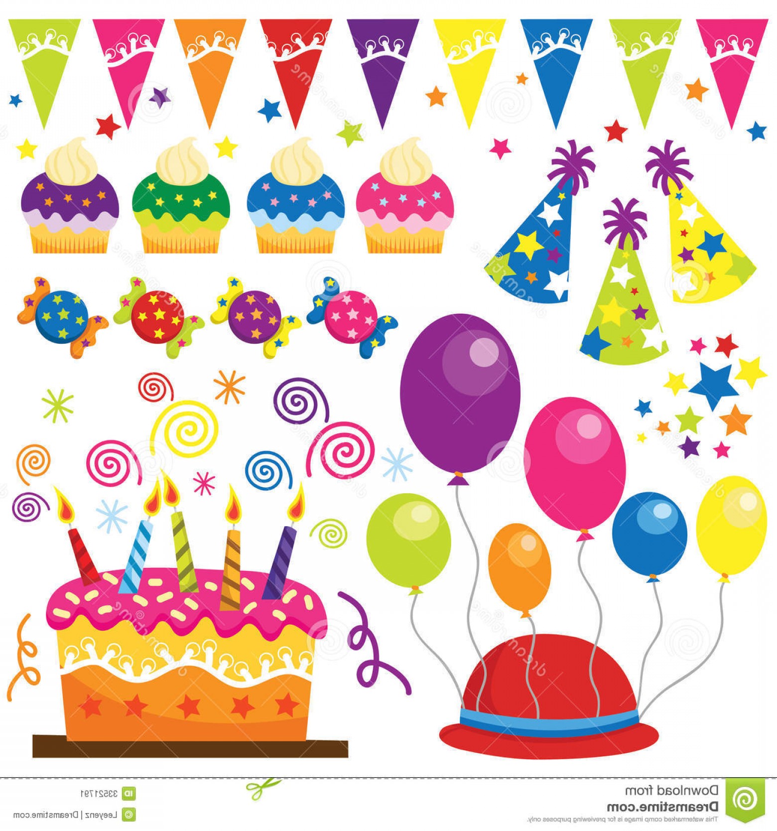 1560x1668 Stock Image Surprise Birthday Party Vector Illustration Image