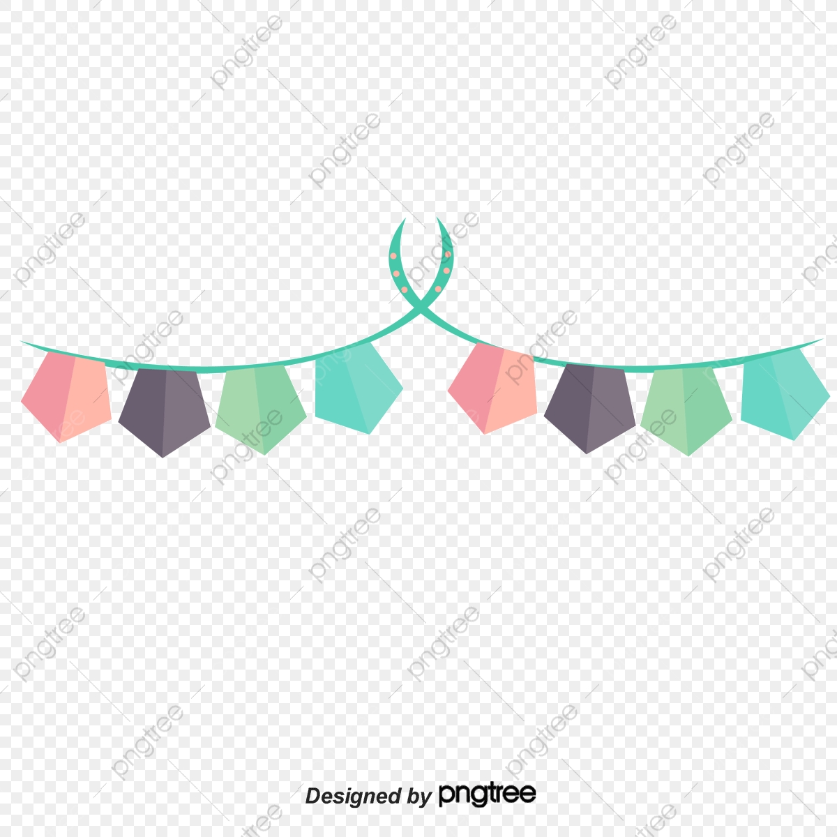 1200x1200 Birthday Party Decoration Hanging Flag Vector Png, Birthday Vector