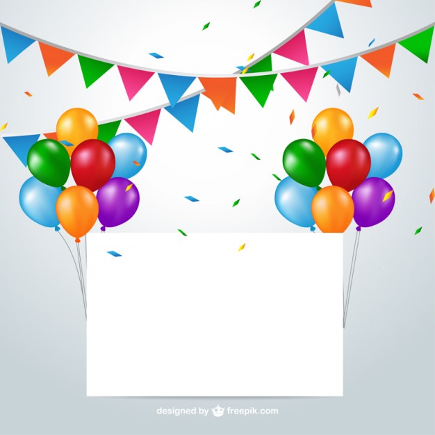 626x626 Colorful Party Decoration Free Vector