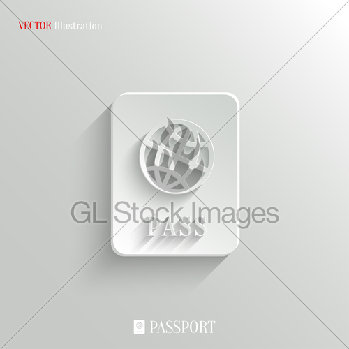 Passport Icon Vector White App Button Gl Stock Images 500x500 Passport Icon Vector White App Button Gl Stock Images