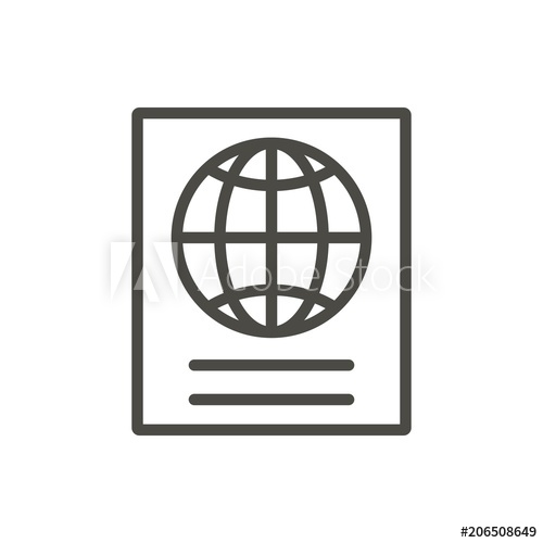 Passport Icon Vector Lineidentity Document Symbol Isolated 500x500 Passport Icon Vector Lineidentity Document Symbol Isolated