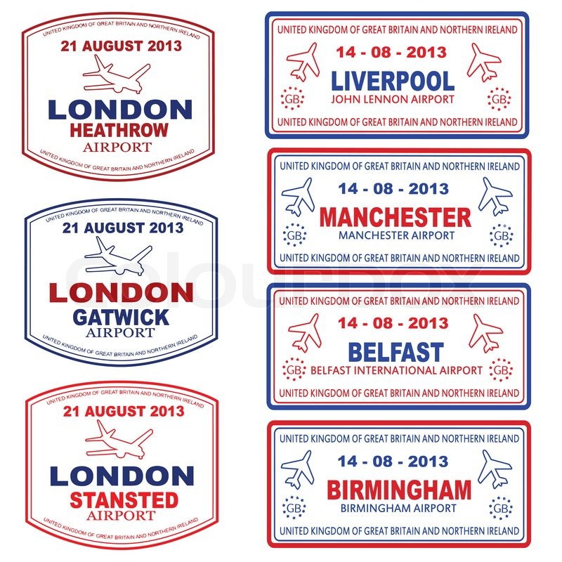 800x800 Passport Stamps Stock Vector Colourbox