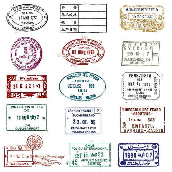 600x600 Passport Stamps Stamp Vector My Free Photoshop World