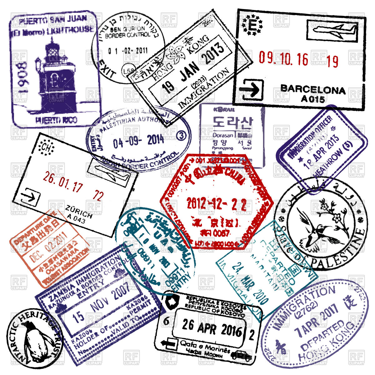 Travel And Visa Passport Stamps Background Vector Image Of Signs 1200x1200 Travel And Visa Passport Stamps Background Vector Image Of Signs