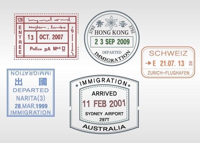 Passport Stamp Vector Free at Vectorified.com | Collection of Passport ...