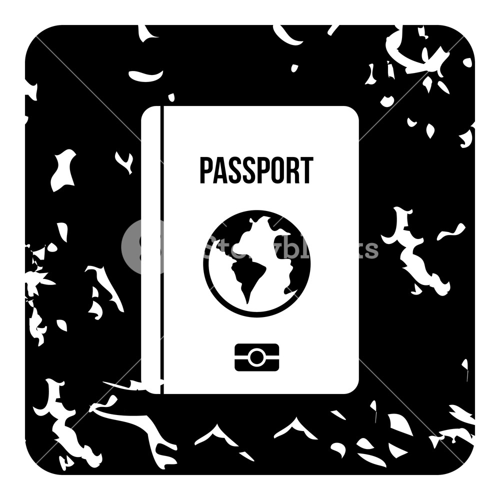 1000x1000 Passport Icon Grunge Illustration Of Passport Vector Icon For Web