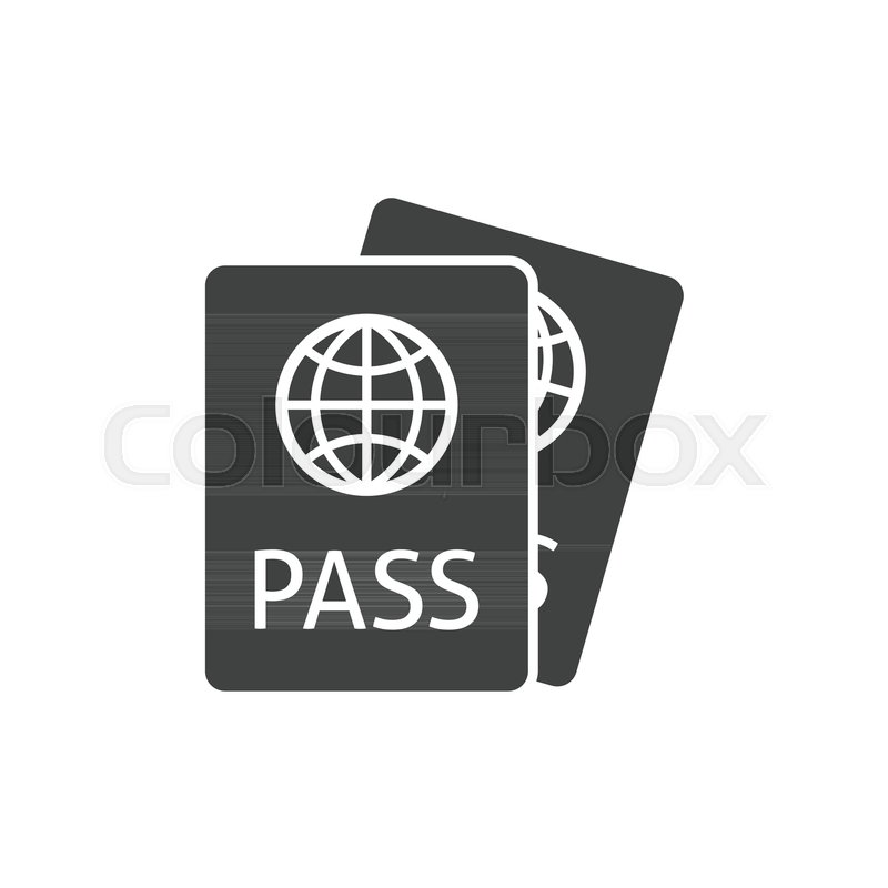 800x800 Passport Vector Icon On White Stock Vector Colourbox