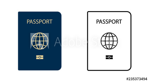 500x278 Two Template Passport Vector Icon Passport In Flat Design