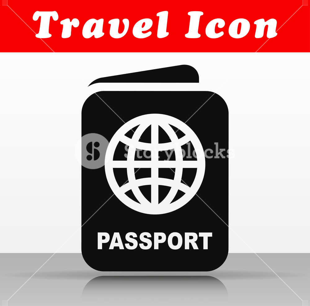 1000x986 Illustration Of Black Passport Vector Icon Design Royalty Free