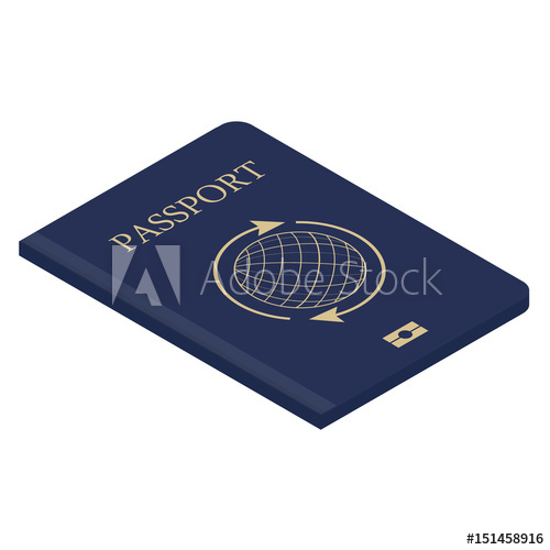 500x500 Isometric Passport Vector