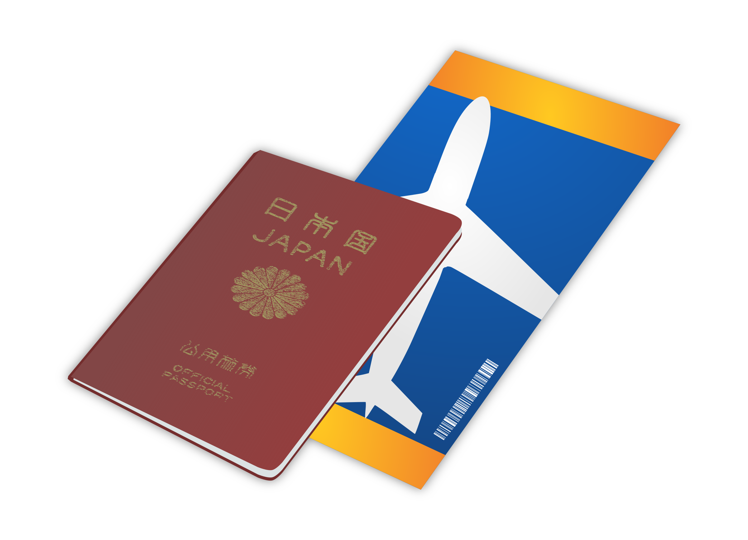2400x1735 Japanese Passport Vector Clipart Image