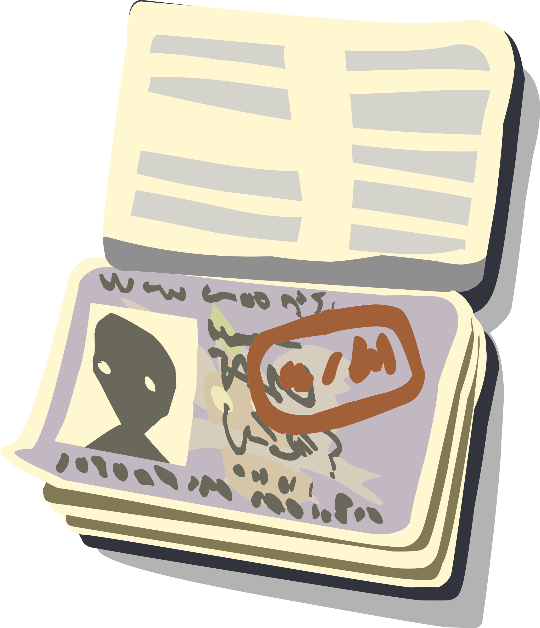 Open Passport Vector Clipart Image 2063x2400 Open Passport Vector Clipart Image