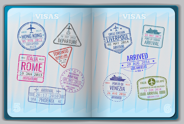 Page Passport On Curated Vector Illustrations, Stock Royalty 590x400 Page Passport On Curated Vector Illustrations, Stock Royalty