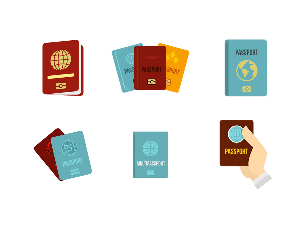 Passport Icon Set Flat Set Of Passport Vector Icons For Web 1000x750 Passport Icon Set Flat Set Of Passport Vector Icons For Web