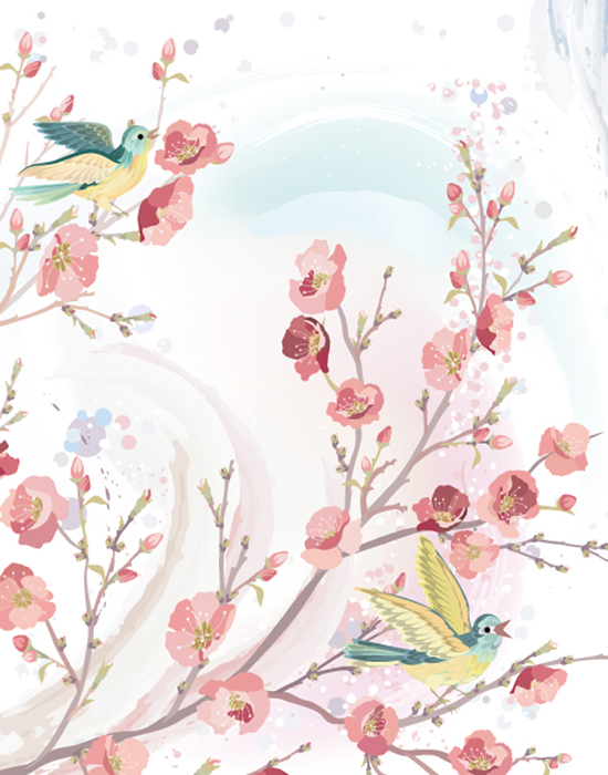Pastel Flowers And Birds Background Free Vector Background Download 550x700 Pastel Flowers And Birds Background Free Vector Background Download