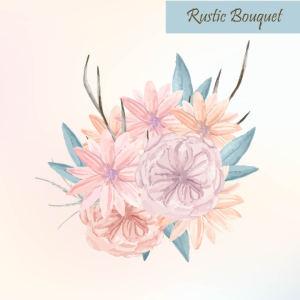 Rustic Vector Bouquet, Watercolor Floral Bouquet, Pastel Flower 300x300 Rustic Vector Bouquet, Watercolor Floral Bouquet, Pastel Flower